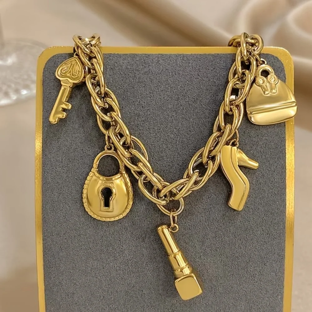 Gold Charm Bracelet - Picture 3 of 5
